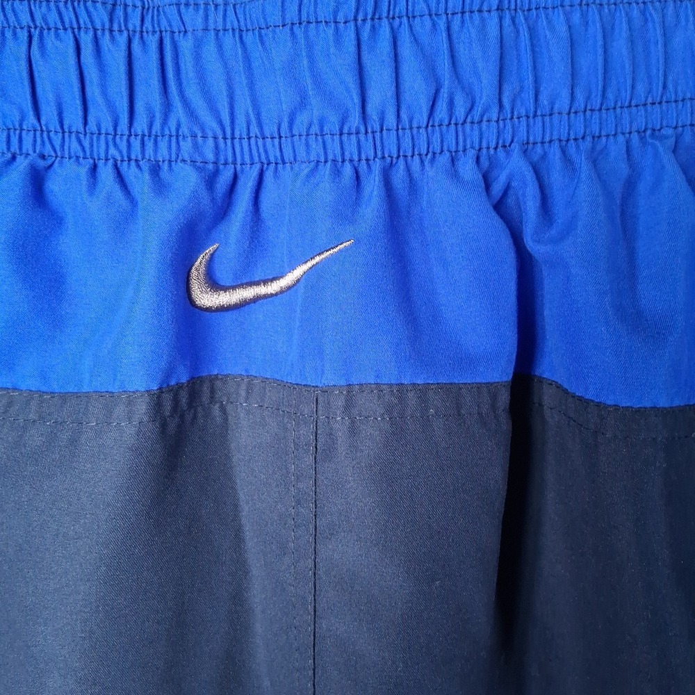 Nike Volley Swim Shorts Men Size Large X 8.5 Blue Drawstring Pockets Mesh Lined - Picture 5 of 7